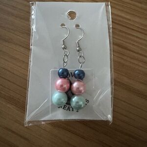 Elegant Multicolor Beaded Earrings - NWOT